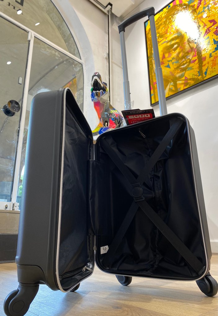 Richard Orlinski (1966) - Valise cabine (noire & argent) #2.1