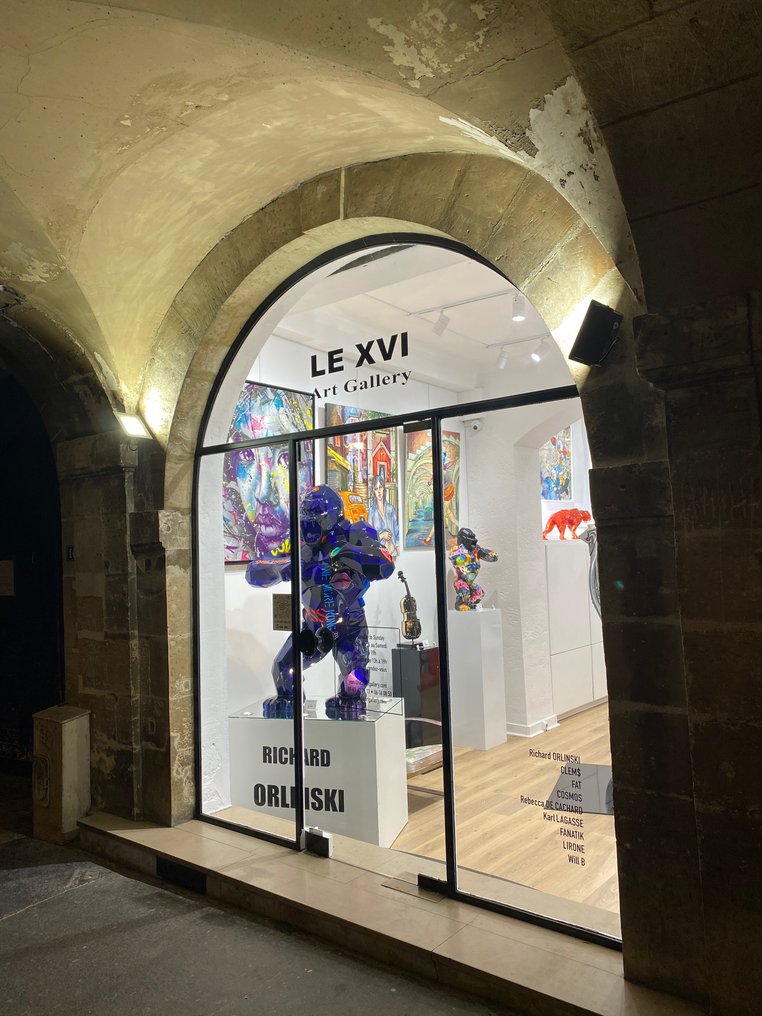 Richard Orlinski (1966) - Valise cabine (noire & argent) #4.3