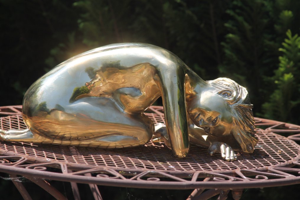 塑像, sleeping woman - 40 cm - 黄铜色 #1.1