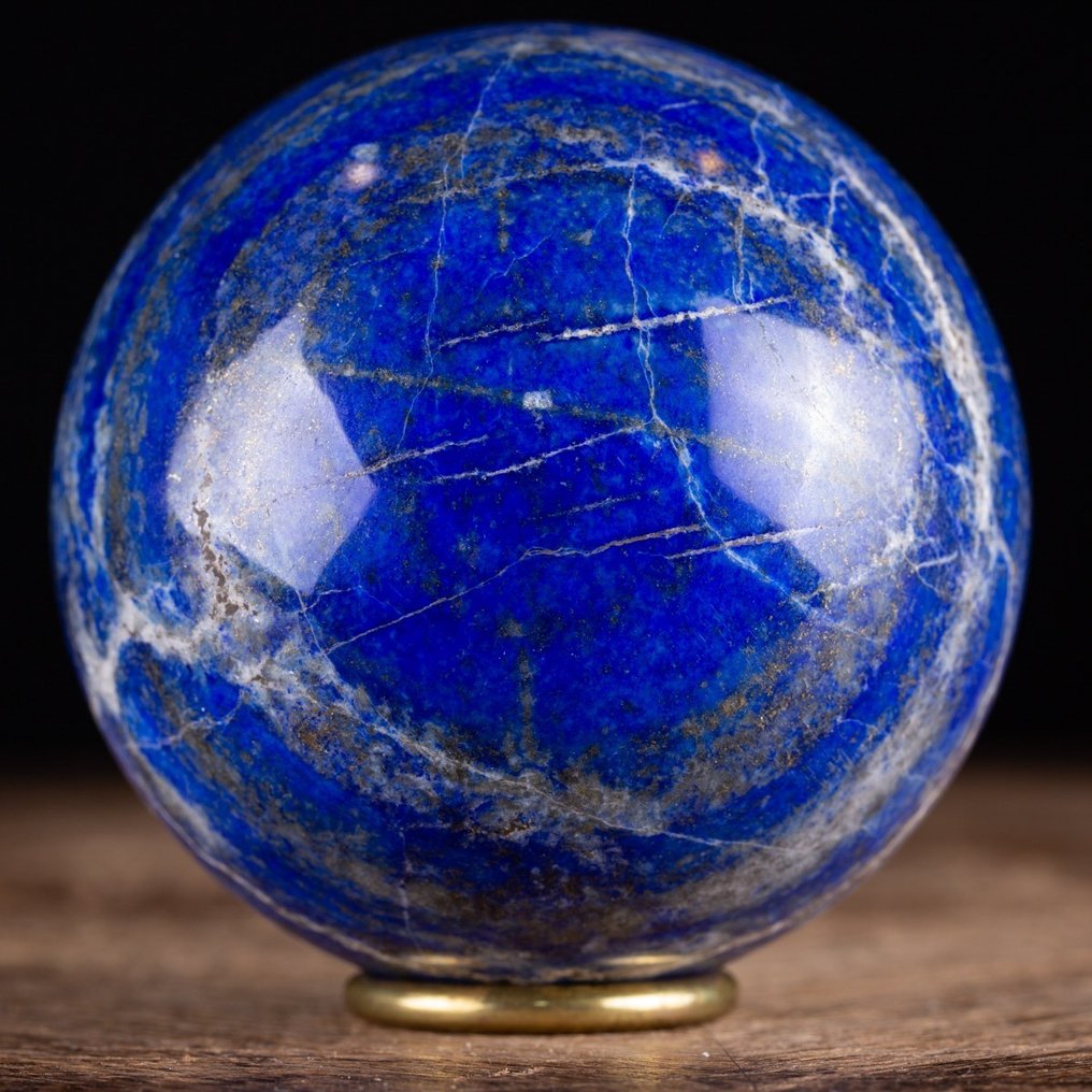 Lapis Lazuli gömb – első osztályú – Lapis Lazuli díszítőelem - Magasság: 100 mm - Szélesség: 100 mm- 1436 g #1.2