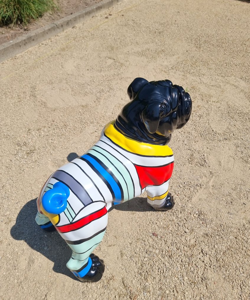 Γλυπτό, Xl bulldog - 48 cm - Ρητίνη, οπτικές ίνες #4.3