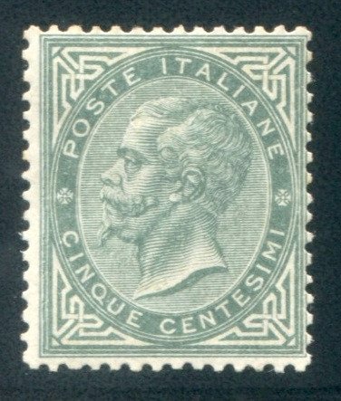 Itália - Reino 1863 - 5 centavos. Londres nova - Sassone L16 #1.1