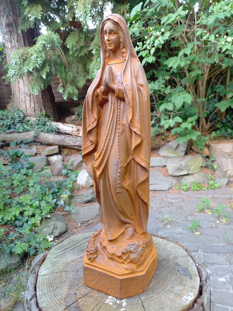 Statue, "Saint Mary the Virgin" - 38 cm - Cast iron #3.2