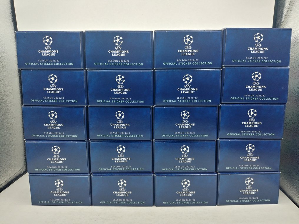 2021/22 Topps UCL Stickers 20x tin boxes - 1 Mixed collection - Casi impecable (CI) #1.0