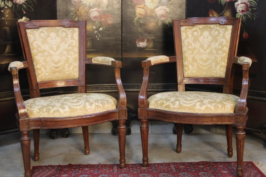 扶手椅子 (2) - 木, 纺织品 #1.1
