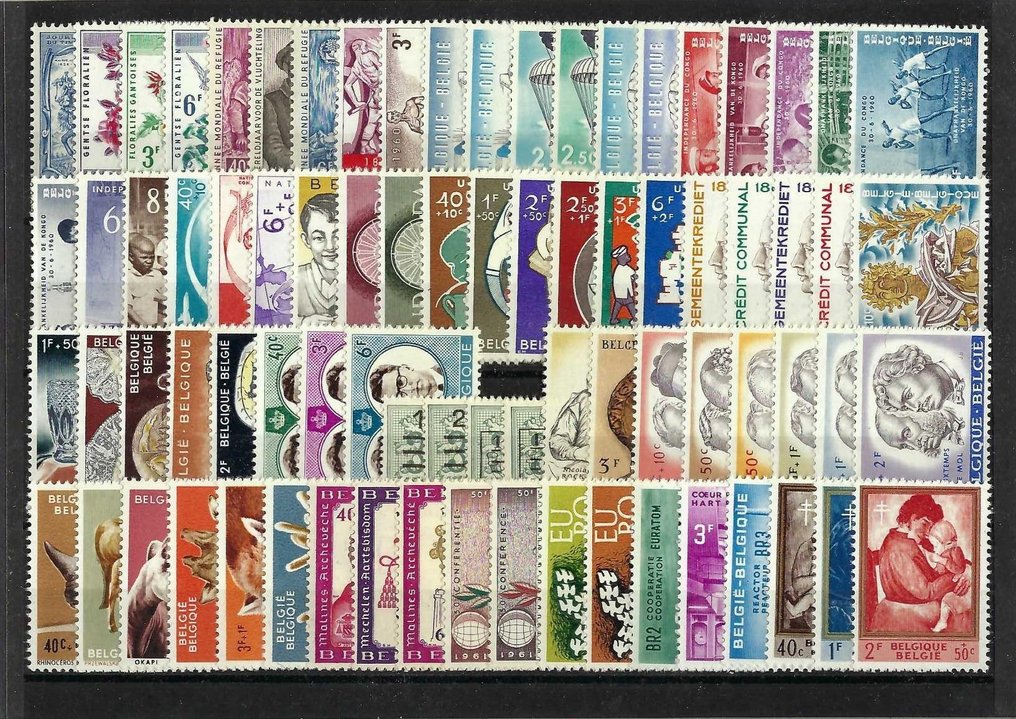 Belgium 1960/1969 - Post-First World War 10-year series with all the blocks. #1.0