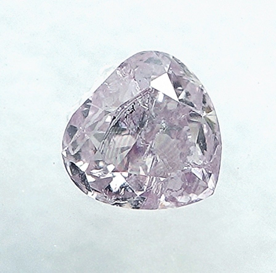 1 pcs Diamante  (Colorato naturale)  - 0.11 ct - Pera - Fancy light Rosa - I2 - International Gemological Institute (IGI) #1.1