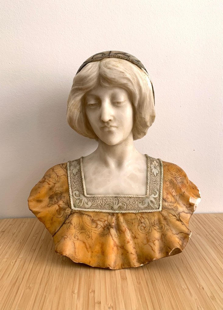 Escultura, Buste de femme - 40 cm - Mármol #1.1