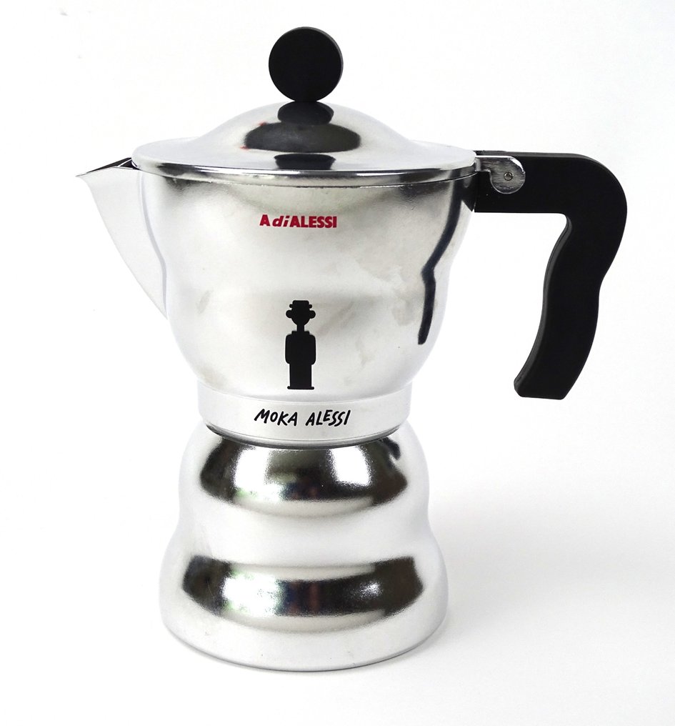 Alessi - Alessandro Mendini - 咖啡壺 -  Moka - 铝铸件，热塑性树脂制成的把手和旋钮 #1.0