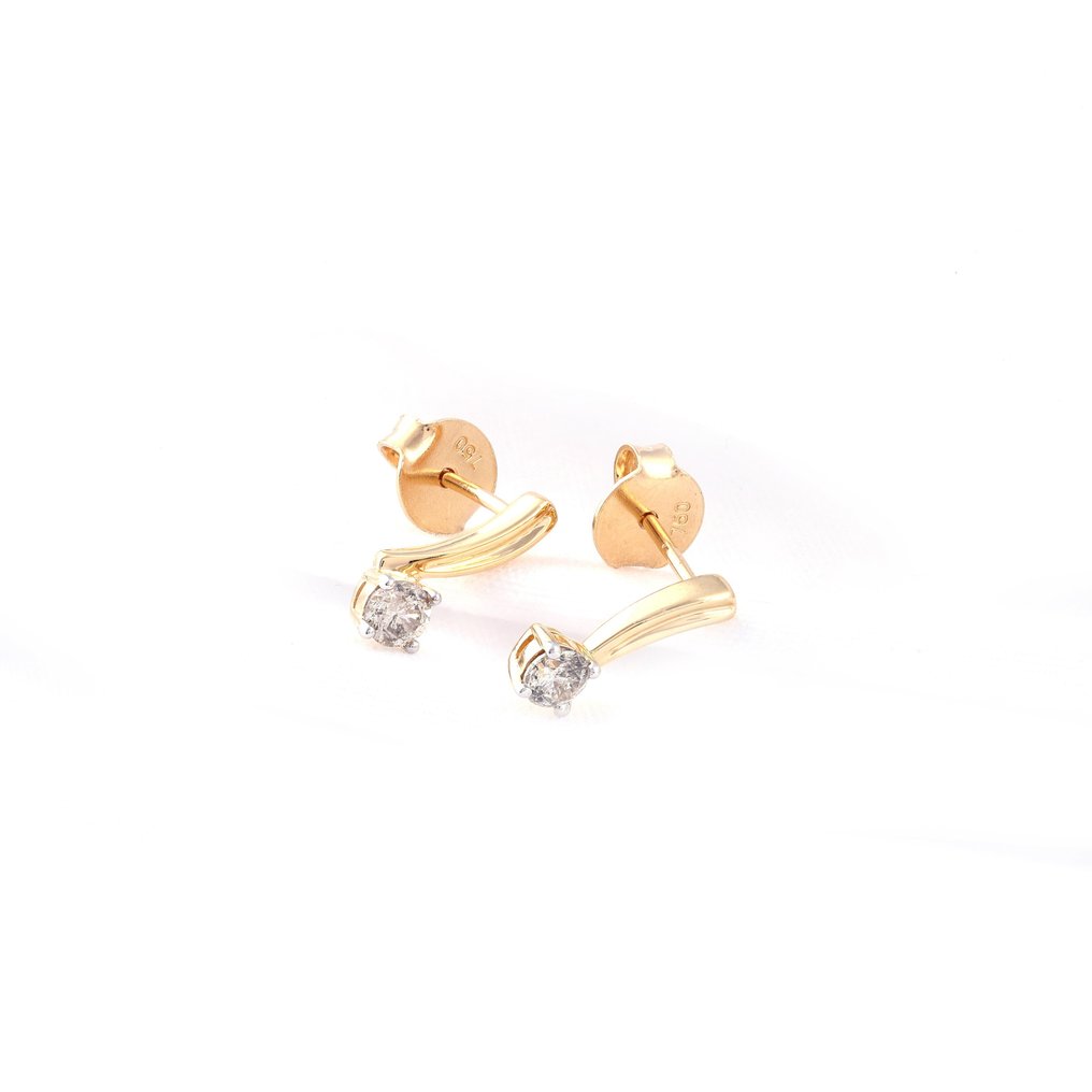 Earrings - 18 kt. Yellow gold -  0.34ct. tw. Diamond  (Natural) #2.1