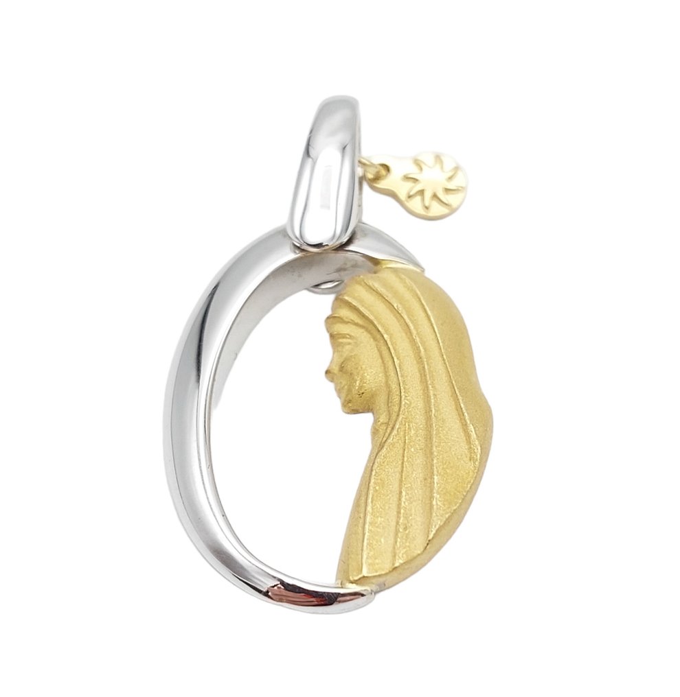 墜飾 - 18 克拉 黃金, 白金 #1.0