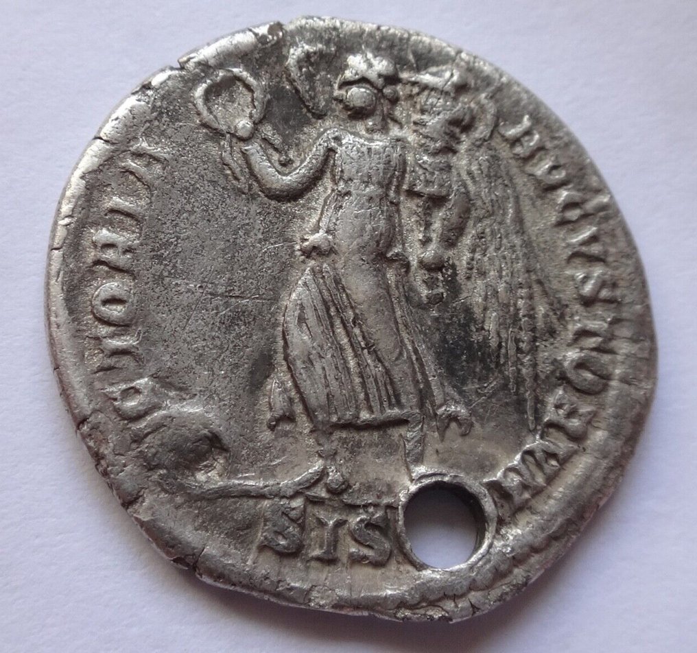 Imperio romano. Vetranio (350 e. c.). AR Siliqua,  Siscia #1.2