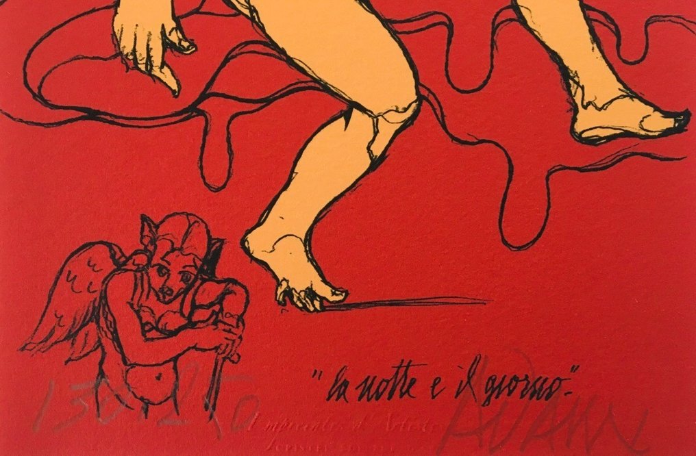 Valerio Adami (1935) - Luna & Sole - Tirage pigmentaire original signé #2.1