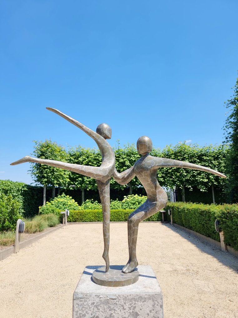 sculptuur, Dancing couple - 57 cm - Gepatineerd brons #1.2