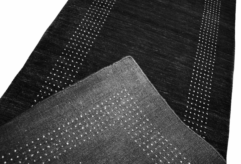 未使用的黑色加贝 - 狭长桌巾 - 284 cm - 80 cm #3.2