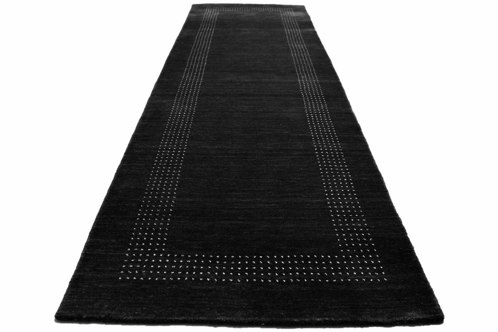 未使用的黑色加貝 - 長條地毯 - 284 cm - 80 cm #1.1