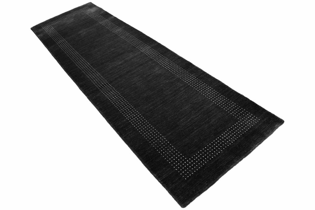 未使用的黑色加貝 - 長條地毯 - 282 cm - 80 cm #2.1