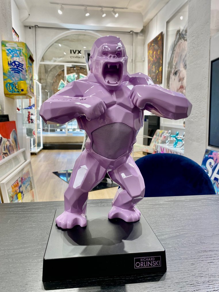 Richard Orlinski (1966) - Enceinte Kiwi Kong (parme brillant) #3.2