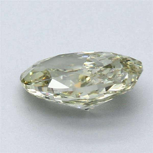 1 pcs 钻石 (天然色彩的) - 1.81 ct - 椭圆形 - Fancy 稍帶灰色的, 稍帶黄色的 绿色 - VVS1 极轻微内含一级 - 美国宝石研究院(GIA) #3.2