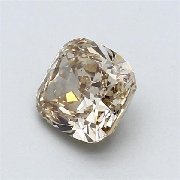 No reserve price - 1 pcs Diamond (Natural coloured) - 1.11 ct - Cushion - Fancy Yellowish Brown - VS2 - Gemological Institute of America (GIA) #4.3
