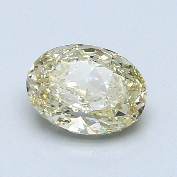 1 pcs 钻石  (天然色彩的)  - 1.09 ct - 椭圆形 - Fancy light 黄色 - SI1 微内含一级 - 国际宝石研究院（IGI） #1.0