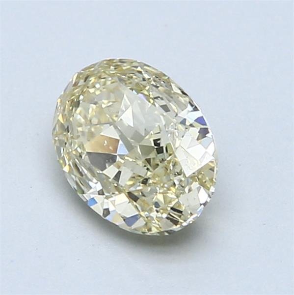1 pcs 钻石  (天然色彩的)  - 1.09 ct - 椭圆形 - Fancy light 黄色 - SI1 微内含一级 - 国际宝石研究院（IGI） #1.0