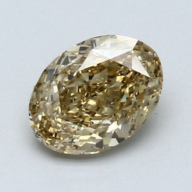 1 pcs Diamant (Couleur naturelle) - 1.01 ct - Oval - Fancy Brunâtre Jaune - VS1 - Gemological Institute of America (GIA) #1.0