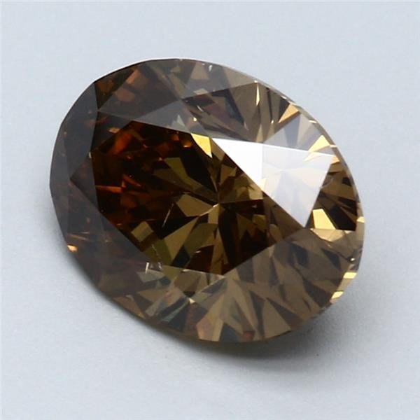 1 pcs 钻石  (天然色彩的)  - 2.79 ct - 椭圆形 - Fancy dark 稍帶黄色的 棕色 - SI2 微内含二级 - 美国宝石研究院（GIA） #3.2