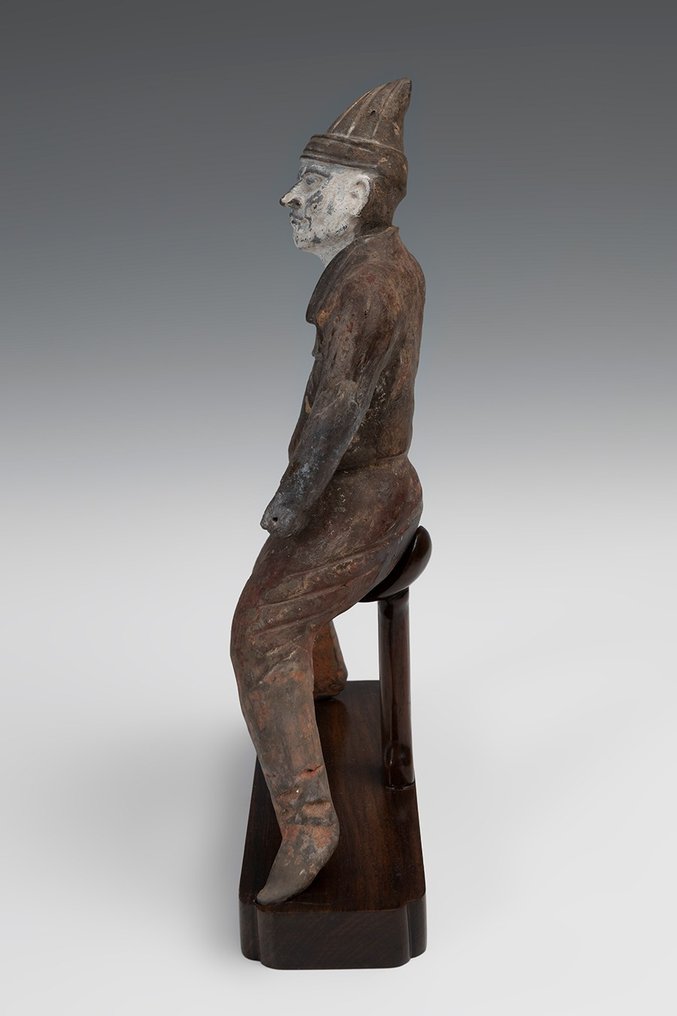 中国古代 Terracotta 外国骑手。32 cm H. 唐朝，公元 618 - 907 年西班牙进口许可证。 #2.2