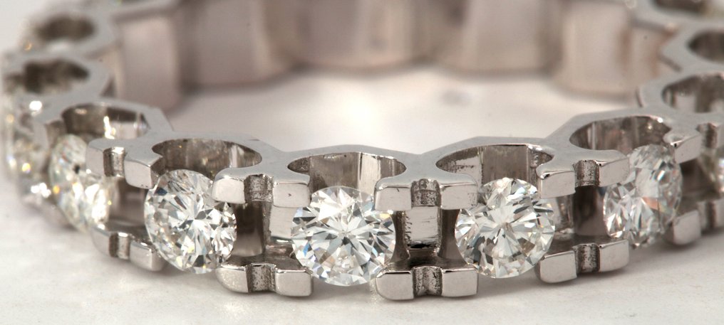 14K包金 白金 - 戒指 - 2.75 ct 钻石 #3.1