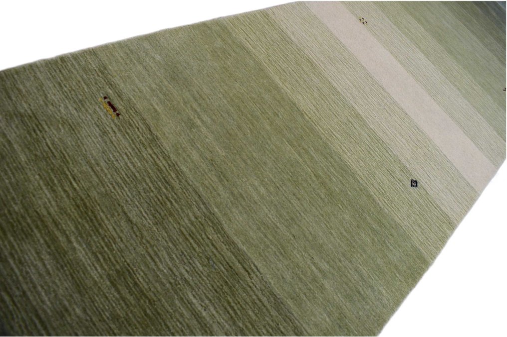 长绿色条纹 Gabbeh - 未使用 - 狭长桌巾 - 290 cm - 80 cm #2.2