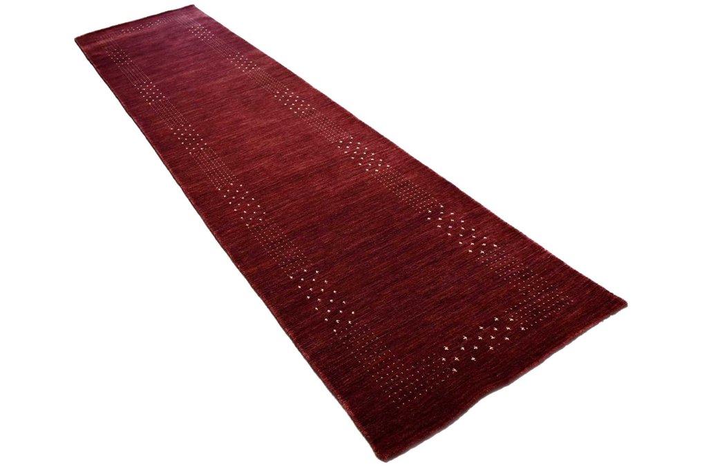 XL 勃根地紅 Gabbeh - 未使用 - 長條地毯 - 437 cm - 90 cm #2.1