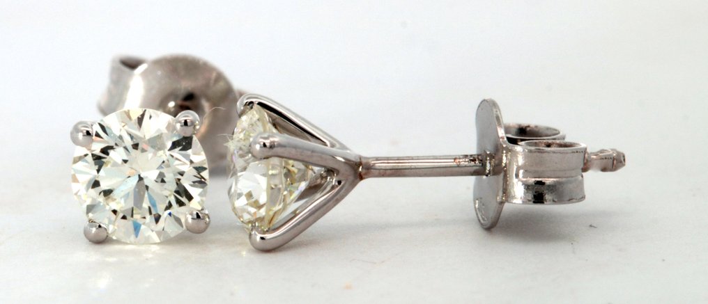 14 kt. White gold - Earrings - 0.70 ct Diamond - Diamonds #3.1