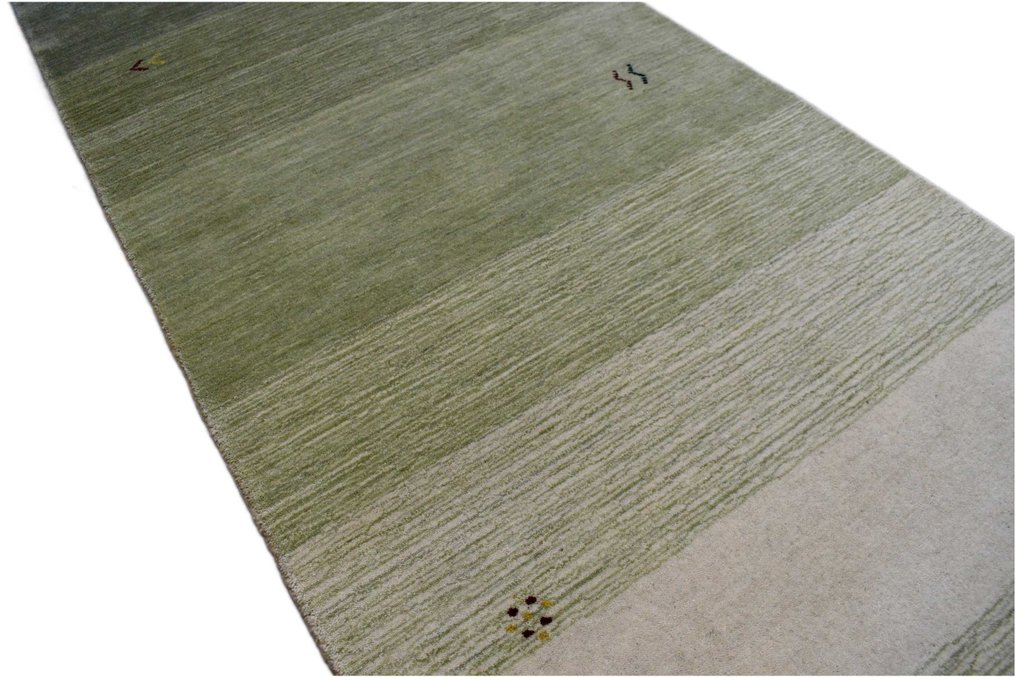 长绿色条纹 Gabbeh - 未使用 - 狭长桌巾 - 290 cm - 80 cm #3.2