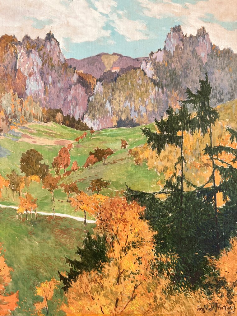 Siegfried Stoitzner (1892-1976) - Paesaggio montuoso #1.0