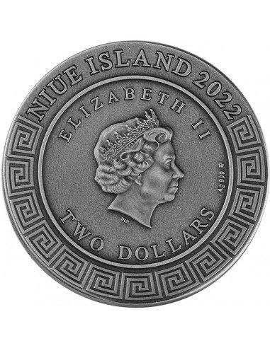 Niue. 2 Dollars 2023 Dionysus Gods, 2 Oz (.999) #1.0