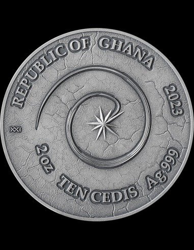 Ghana. 10 Cedis 2023 Phoenix - Highrelief, 2 Oz (.999) #1.0