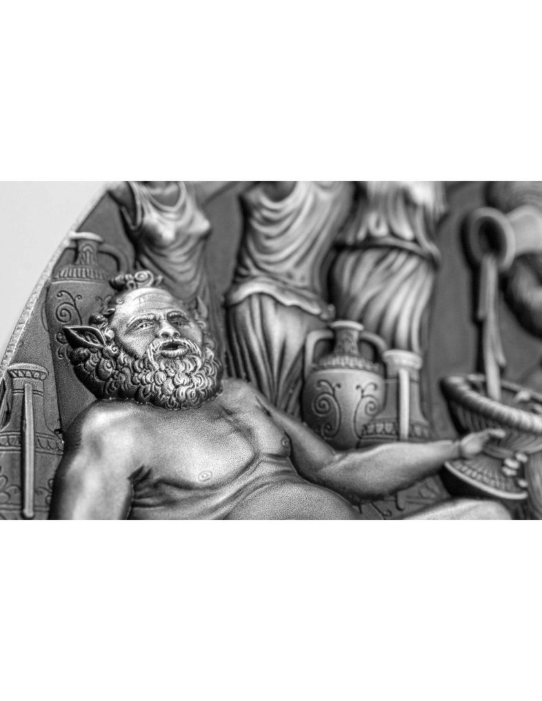 Niue. 2 Dollars 2023 Dionysus Gods, 2 Oz (.999) #4.3