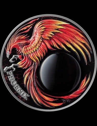 Ghana. 10 Cedis 2023 Phoenix - Highrelief, 2 Oz (.999) #1.0