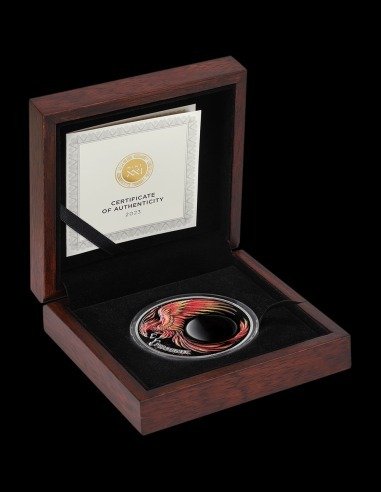 Ghana. 10 Cedis 2023 Phoenix - Highrelief, 2 Oz (.999) #3.2