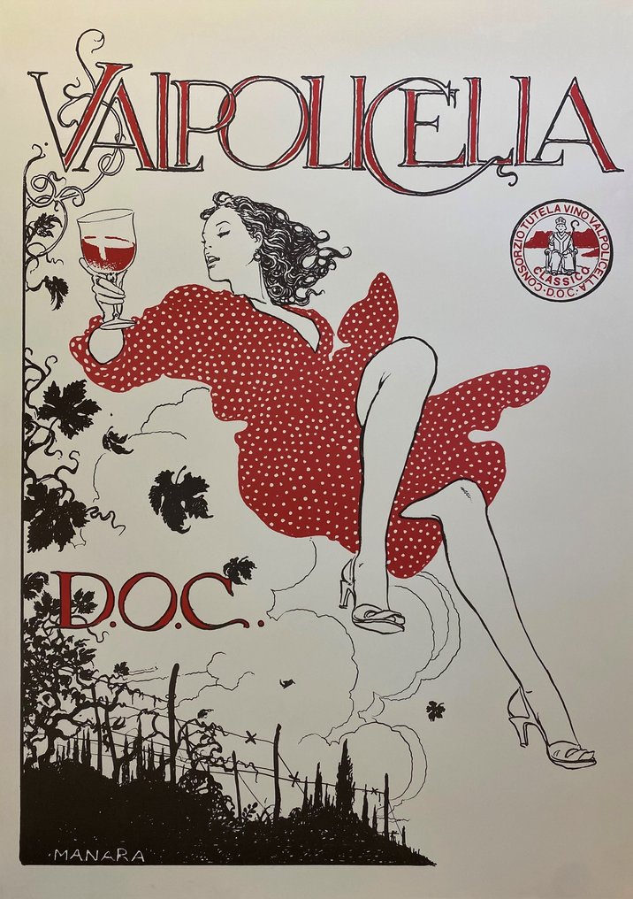 Milo Manara - VALPOLICELLA CLASSICO D.O.C. - Consorzio Tutela Vino Valpolicella Classico DOC - 1980s #1.0