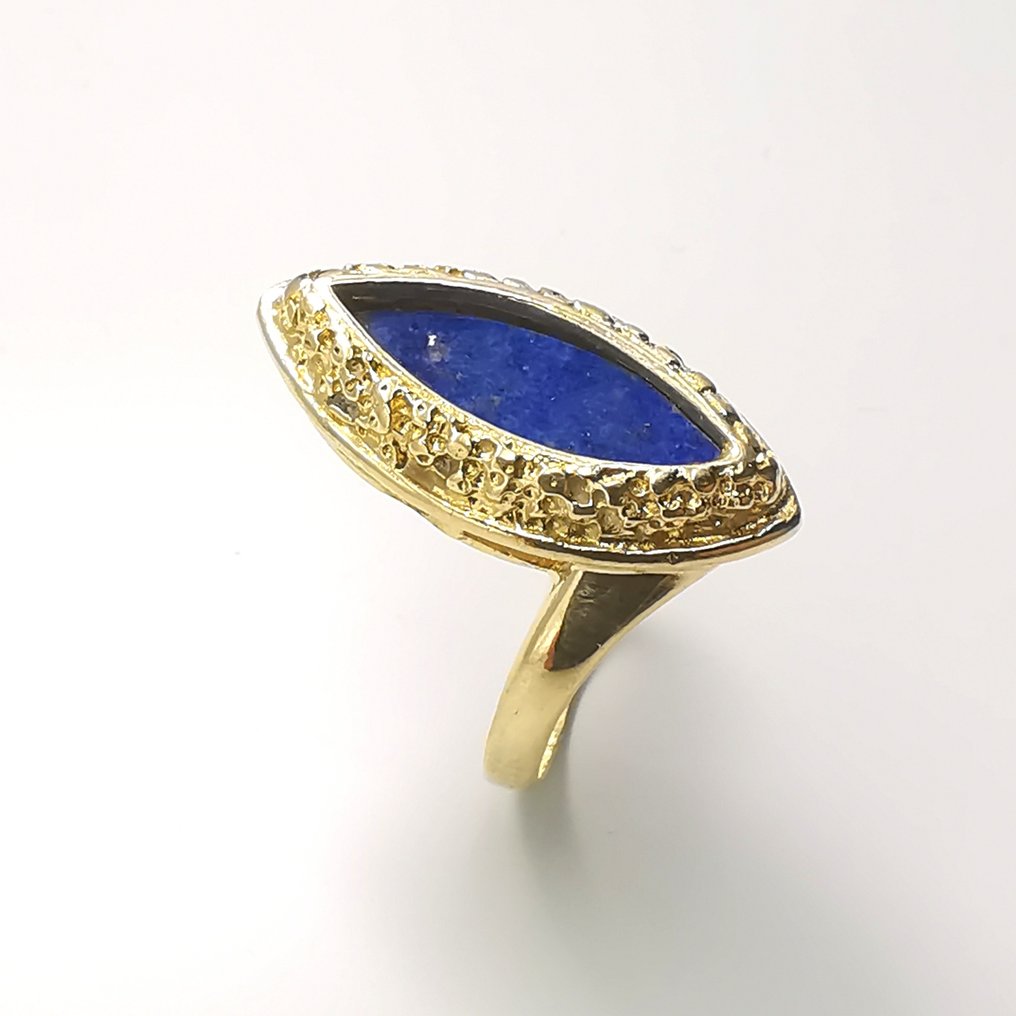 18 kt. Yellow gold - Ring - 3.50 ct Lapis lazuli #2.1