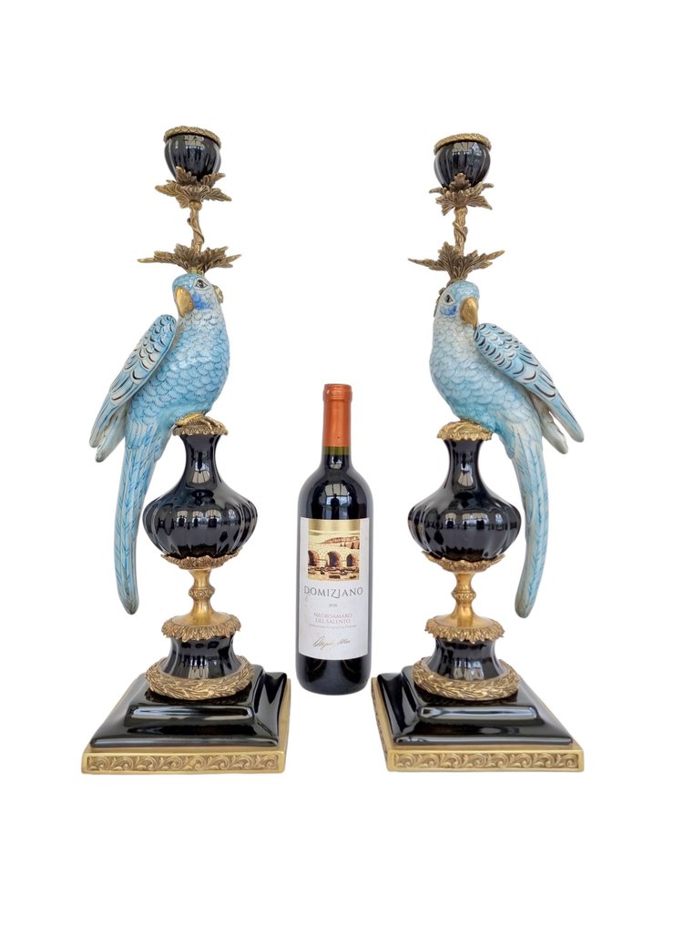 Candlestick - Bronze, Porcelain #4.3