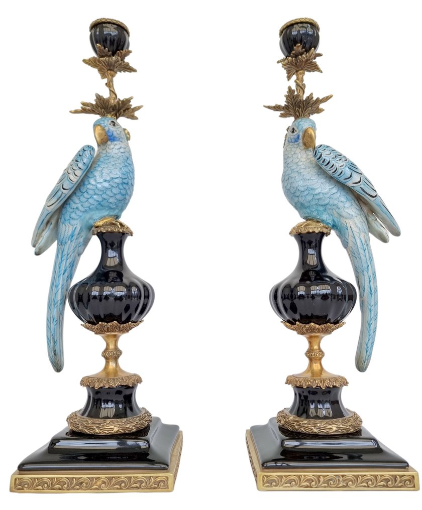 Candlestick - Bronze, Porcelain #2.1