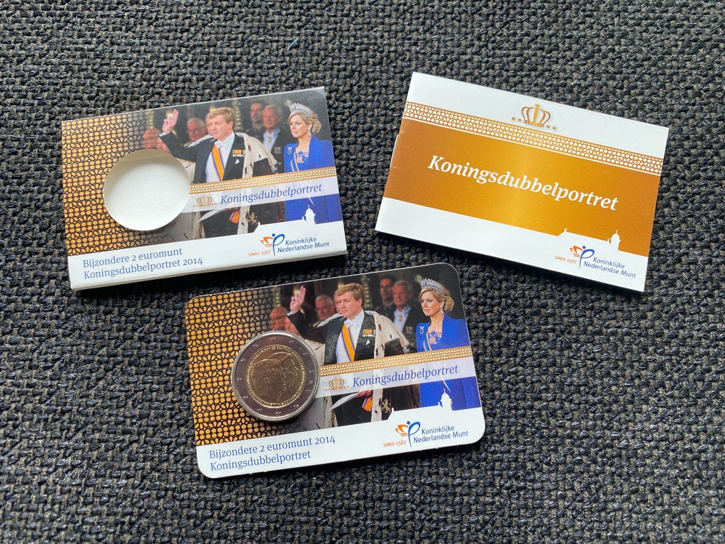 Netherlands. 2 Euro 2013/2014 "Dubbelportret" + "Koningsdubbelportret" (10 stuks) (No reserve price) #1.0