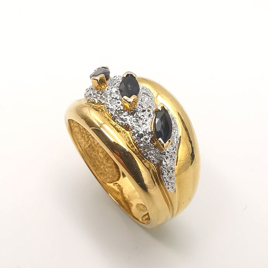 18 kt. Yellow gold - Ring - 0,67 ct Mixed #2.1
