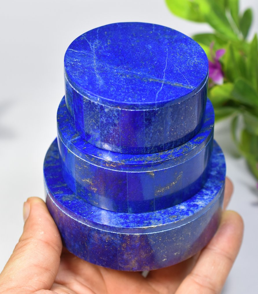 Atemberaubender Lapis Lazuli Schmuckkästchen - Höhe: 31 mm - Breite: 95 mm- 821 g - (3) #1.0