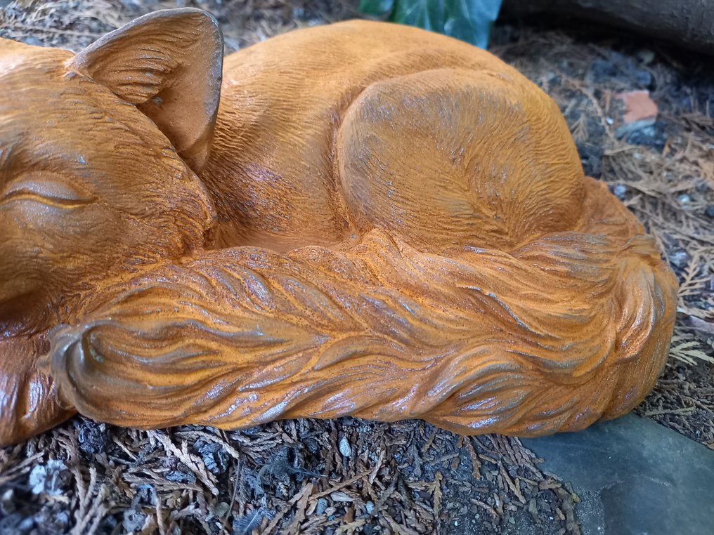 Γλυπτό, Tuinbeeld "Liggende Vos" - 29 cm - Cast iron #4.3