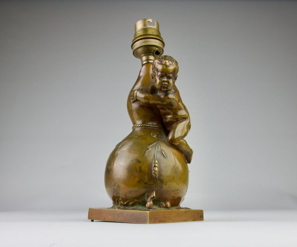Bordlampe - Romantic - Bronse (kald-malt) - 1800-tallet #1.1