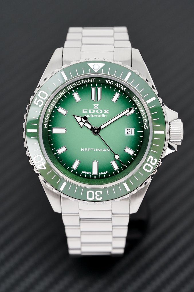 Edox - Fără preț de rezervă - Bărbați - NOU - Neptunian Automatic Green „Fără preț de rezervă” #1.1